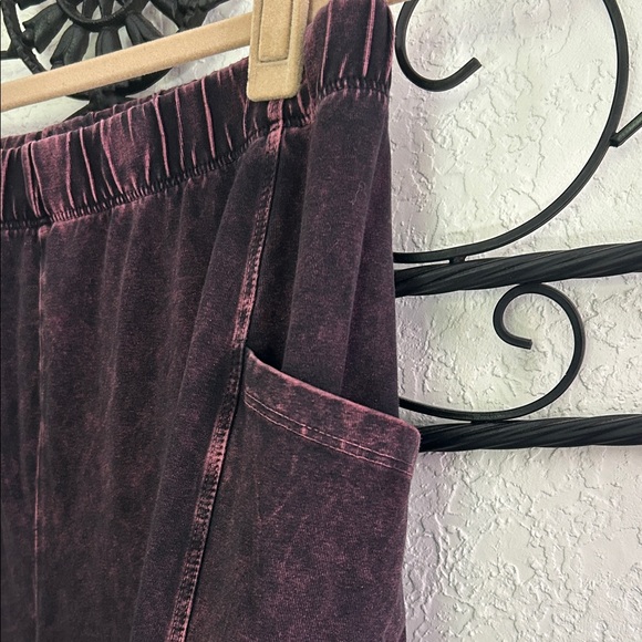 Jess & Jane Purple Mineral-Wash Pants | Size Small - Picture 3 of 6